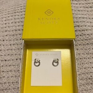 Kendra Scott Textured Silver Hoop Earrings